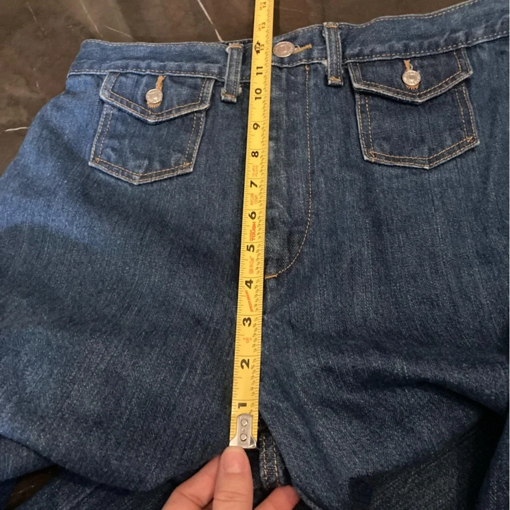 Re/Done Women’s 70s Pocket Wide-leg Jeans/ True Rinse Size 28 Boho Western - Picture 11 of 11